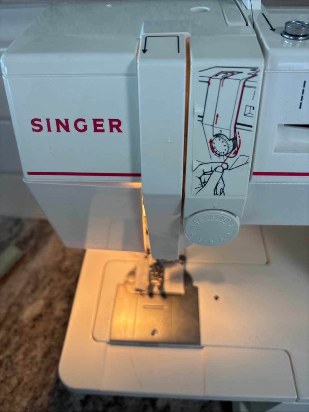Singer White Multi-Stitch Sewing Machine - Compact Home Use - Picture 9 of 13